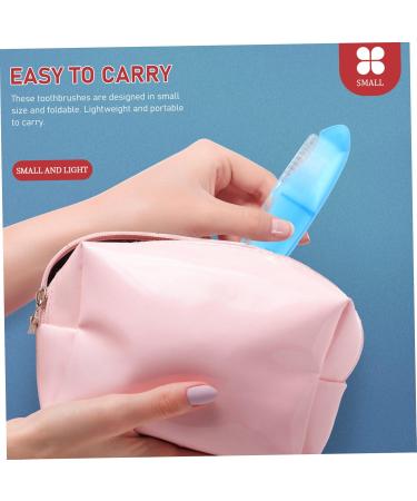 Buy Minkissy Foldable Toothbrush - Compact & Portable Manual Folding Toothbrush for Travel | Ideal for Business Trips - 20x18cm - Buy Online on GoSupps.com