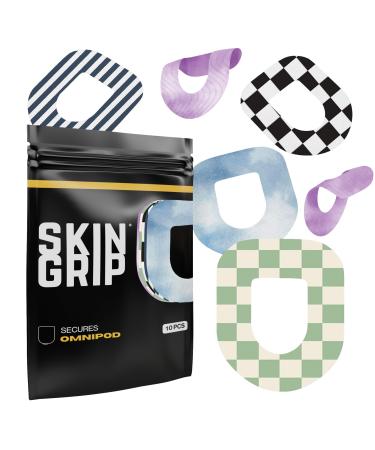 Skin Grip Adhesive Patches for Omnipod Insulin Pump Classic Pack Waterproof & Sweatproof Adhesive for 3 Days Pre-Cut Adhesive Medical Tape