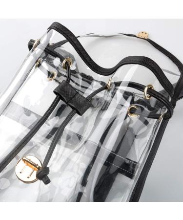 Clear Stadium Approved Drawstring Bag - Heavy Duty, Mini Size, Black - Buy Online on GoSupps.com