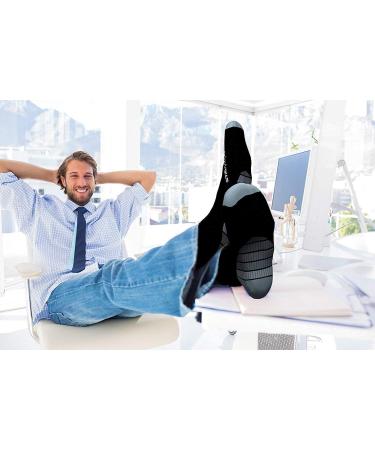 Physix Gear Compression Socks (20-30 mmHg) for Men & Women - Graduated Athletic Fit for Running, Nurses, Shin Splints, Flight Travel & Pregnancy - Boost Stamina & Recovery - L-XL Black/Grey - Buy Online on GoSupps.com