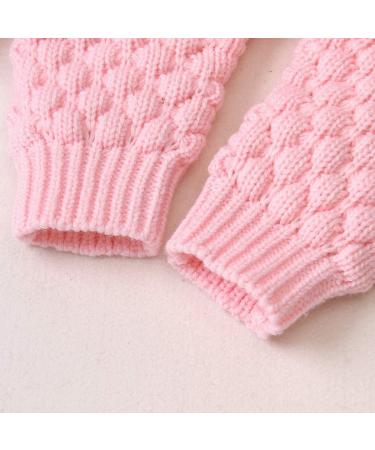 Haokaini Newborn Baby Knitted Winter Romper Hooded Ear Warmer Snowsuit 6-12 Months Pink - Buy Online on GoSupps.com