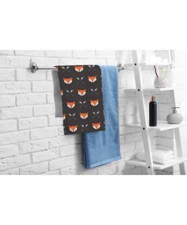 Floral Foxes and Arrows Hand Towels - Super-Absorbent Cotton Washcloths with Seamless Fox Head Pattern - Ideal for Bath, Kitchen, Yoga - 15X30 Inch - Buy Online on GoSupps.com