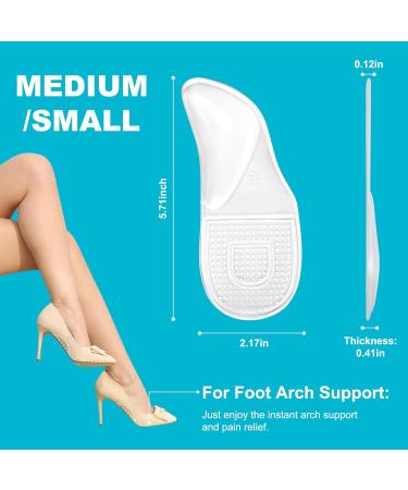 Gel Arch Support Pads for Plantar Fasciitis Relief | 2 Pairs Reusable Inserts for High Low & Flat Feet - Buy Online on GoSupps.com