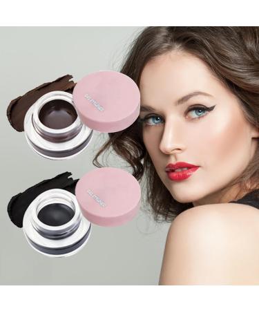 Gel Eyeliner - 2 in 1 Waterproof Smudge Proof Eye Liner with Eye Makeup Brushes - Long-Wear Gel Eyeliner for Makeup Show Date Women Girls Kagrote - Buy Online on GoSupps.com