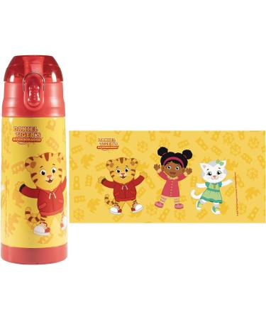 Daniel Tiger 13 oz Insulated Water Bottle - Spill Proof & BPA-Free for Kids - Keeps Drinks Cold for Hours - Yellow - Buy Online on GoSupps.com