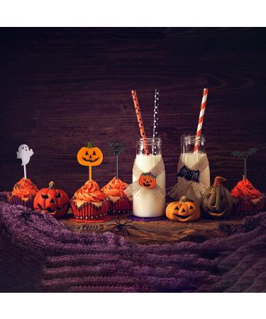 Plastic Halloween Ghost Cupcake Toppers - 100 Picks for Kids Birthday & Themed Parties - Buy Online on GoSupps.com