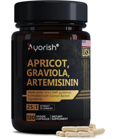 Apricot 15:1 Graviola 10:1 Artemisinin 10:1 Extract Capsule 1000 mg Serving (120 Count)