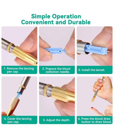 Blood Lance Pen - Stainless Steel Acupuncture Massager for Pain Relief & Blood Testing | International Shipping Available - Buy Online on GoSupps.com