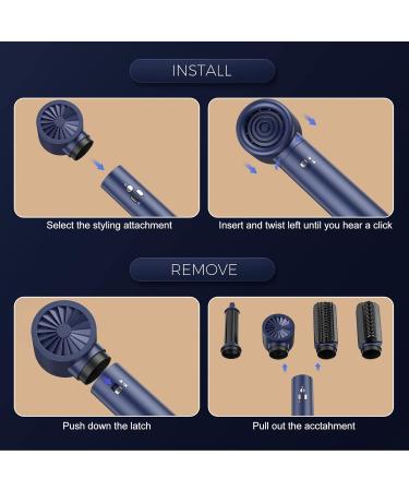 TECHMERI 4-in-1 Ionic Hair Styler & Dryer Brush - Auto Curler Nozzle & Smoothing Brushes - High-Speed 110 000 RPM Motor - Shop Internationally - Buy Online on GoSupps.com