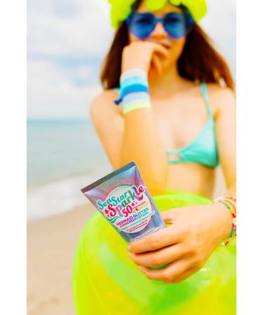 Seastar Sparkle Mermaid Watermelon Lemonade Glitter Sunscreen SPF 50 - Biodegradable Water Resistant Kids Lotion Cruelty Free Made in USA - 3.4oz - Buy Online on GoSupps.com