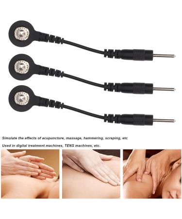 20 Pieces Snap Electrode Cable for TENS Device - 5cm Black Electrode Wires - High-Quality International Shipping - Buy Online on GoSupps.com
