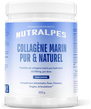 Nutralpes Marine Collagen | 10 000 mg Per dose | Pure & Natural | Skin Hair Nails Joints | 300g Powder | Unflavored. - Buy Online on GoSupps.com