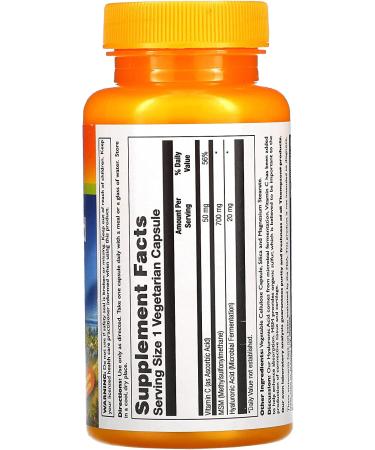 Thompson Hyaluronic Acid MSM - 30 Vegetarian Capsules for Joint & Skin Health - Buy Online on GoSupps.com