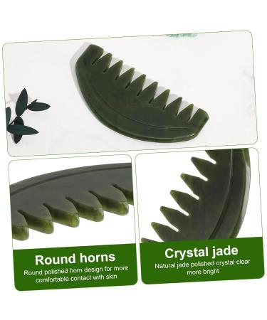 Magiclulu 3-Pc Portable Jade Comb Set | Scalp & Head Massage Device | Natural Jade Gua Sha Hair Care - Buy Online on GoSupps.com
