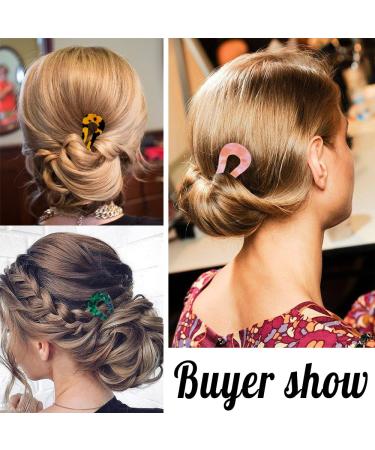 6 Pack Large U Shaped Acetate Hair Pins - Tortoise Shell French Hair Forks - Buy Online on GoSupps.com