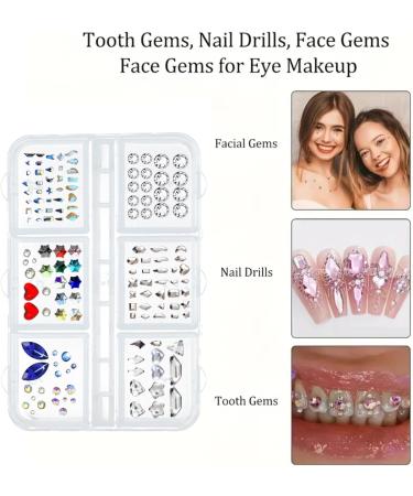 Fiorland Tooth Gem Kit DIY Crystals Jewelry Kit Teeth Gems Set 2025 New Professional Fashionable Y2k Tooth Gems for Teeth 140 Pcs Starter with Sparkling Diamonds - Buy Online on GoSupps.com