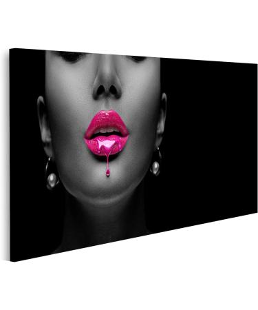 islandburner GJJF-1Px Purple Paint Dripping Lipgloss Drops Sexy Lips Bright Liquid Beautiful Model Girl S Mouth Black Skin Lipstick Make Up Beauty Wall Mural Living Room Apartment Pictures on Canvas GJJF-1Px - Buy Online on GoSupps.com