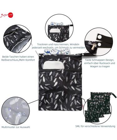 4-Pack Waterproof Diaper Bags - Wet Bags for Kindergarten & Cloth Diapers | Travel Laundry Bag for Babies - Buy Online on GoSupps.com