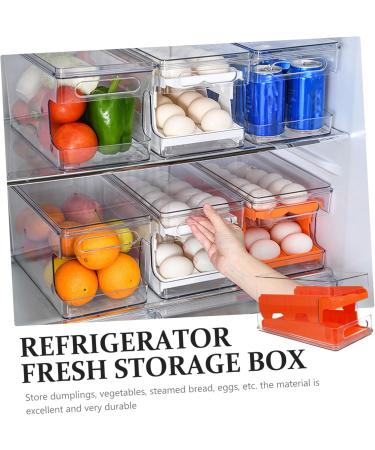 jojofuny 1pc Storage Box Plastic Food Containers Refrigerator Egg Storage Bins Fridge Storage Container Snack Orange 30.3X16CM - Buy Online on GoSupps.com
