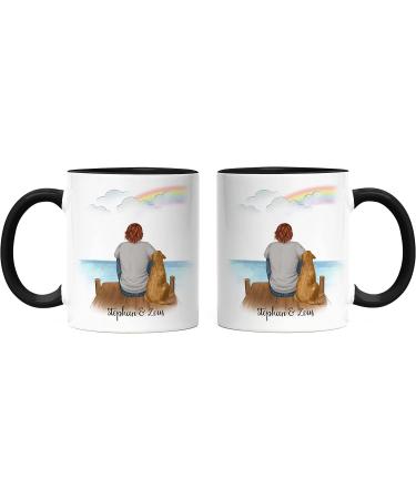 Personalized Kiddle-Design Dog Dad Mug - Black Gift for Dog Owners & Dog Lovers - Buy Online on GoSupps.com