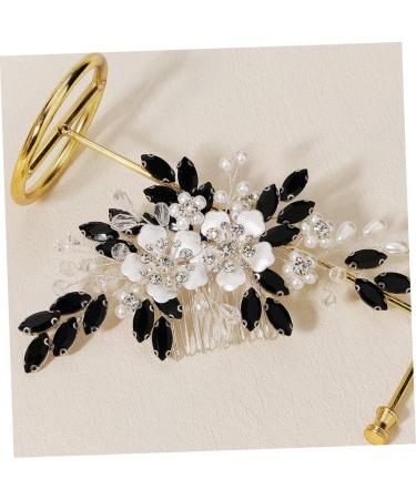 Beaupretty Bridesmaid Hair Accessories pearl flower comb bride headdress Bride hair side comb wedding supplies Wedding hair crystal hair charms bridal head decor bridesmaid rhinestones hair - Buy Online on GoSupps.com