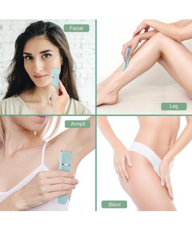 Rechargeable Electric Bikini Trimmer & Pubic Hair Shaver | IP7X Waterproof | Mint Green - Buy Online on GoSupps.com