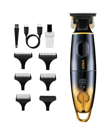 VGR Electric Beard Hair Trimmer for Men Kit - Rechargeable via USB-C 180 min Battery - 7000 RPM - Professional Ceramic Blades - Mens Cordless Shaver Clippers for Face Head Neck Sideburns Moustache