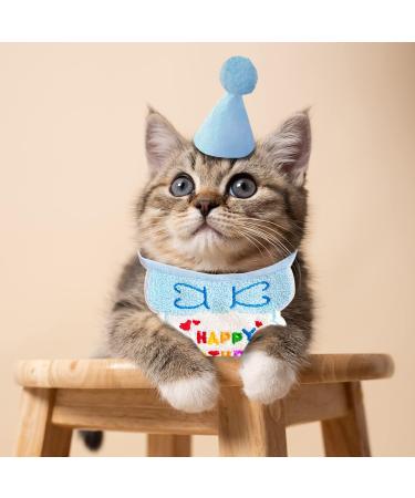 Blue Dog & Cat Birthday Bandana Set | Happy Birthday Pet Party Hut & Decorations - Buy Online on GoSupps.com