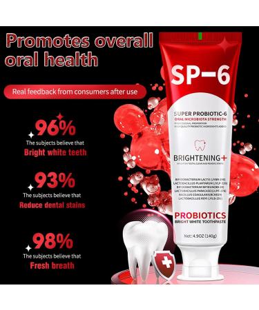 2 Pack sp6 Probiotic Whitening Toothpaste Adult Fresh BreathTeeth Whitening Fluoride Free 6 Probiotics Formula for Gum Health sp 6 probiotic Toothpaste whitening Nature Mint Whitening Natural Mint-2pc 4.9 Ounce (Pack of 1) - Buy Online on GoSupps.com