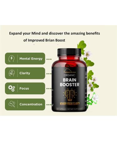 Kailash Herbals Bacopa, Organic Brain Booster, Nootropic Brain Supplement, Bacopa Monnieri/Brahmi, for Mental Sharpness, Focus, Memory, and Cognitive Wellness, 120 Capsules 500mg, 2 Month Supply - Buy Online on GoSupps.com