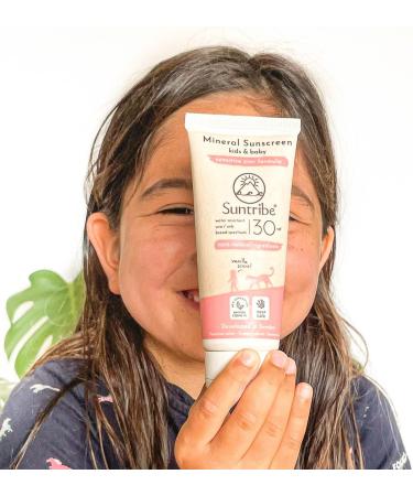 Suntribe Natural Baby & Kids Mineral Sunscreen SPF 30-100ml | Organic & Perfume-Free | 100% Natural & Reef Safe | Water Resistant | Best Mineral Sunscreen 2022 - Buy Online on GoSupps.com