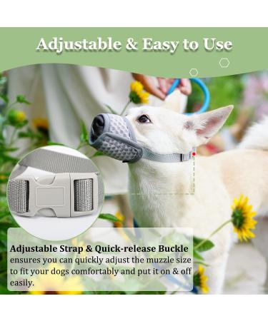 Breathable Dog Muzzle for XXS to XXL Adjustable Muzzles for Chihuahua Beagle & Golden Retriever | Prevent Biting & Chewing - Buy Online on GoSupps.com
