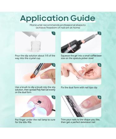 Modelones Slip Solution for Poly Nail Gel - Complete Anti-Stick Nail Extension Kit with Forms Tips Clips & Tools for DIY Nail Art at Home - Buy Online on GoSupps.com