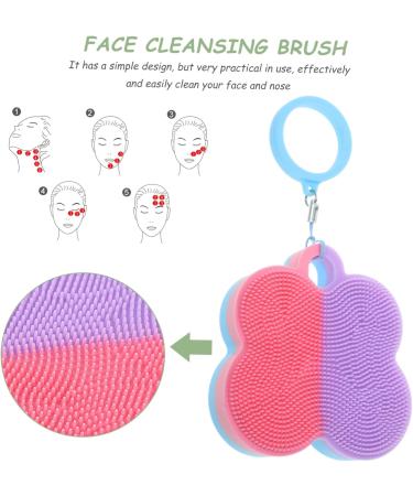 KOMBIUDA Facial Cleansing Brush exfoliator Silicone Brush for face Silicone Facial Cleansing Brush face wash Brush Silicone face Scrubber for Women face Brush Bath Brush Silica Gel The face 7x7cm As Shown - Buy Online on GoSupps.com