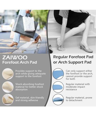 Arch Support Shoe Insoles for Flat Feet | Gel Inserts for Plantar Fasciitis & Metatarsalgia Relief - 2 Pairs (Beige - Buy Online on GoSupps.com