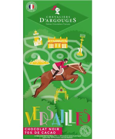 CHEVALIERS D'ARGOUGES French Master Chocolatiers - 70% dark chocolate bar - Souvenir of Versailles - 100g - Buy Online on GoSupps.com