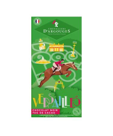 CHEVALIERS D'ARGOUGES French Master Chocolatiers - 70% dark chocolate bar - Souvenir of Versailles - 100g
