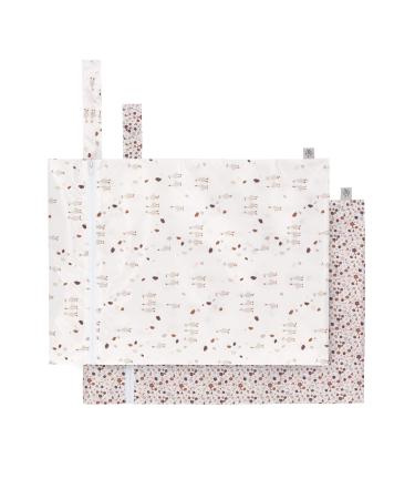 L SSIG wet bag reusable for child baby 2 pieces/Wet Bag Tiny Farmer Flowers/Goose