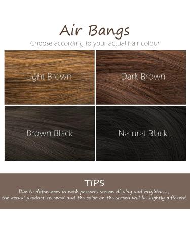 2PCS Curved Wispy Bangs Hair Clip Extensions - Natural Black - Buy Online on GoSupps.com