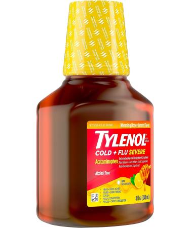 Tylenol Cold + Flu Severe Medicine - Daytime Relief Liquid 8 fl. oz - Buy Online on GoSupps.com