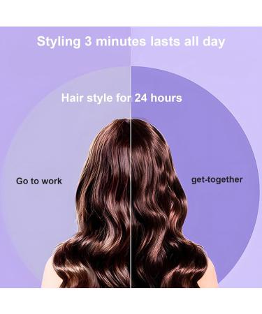 Automatic Curling Iron 1.25" - Professional Rotating Hair Curler for Effortless Waves & Beach Curls - Dual Voltage Fast Heating - Bluish Violet - Buy Online on GoSupps.com