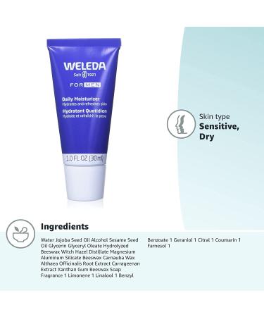 Weleda Moisture Cream for Men - Hydrating Facial Cream 1.0 fl oz (30 ml) - Buy Online on GoSupps.com