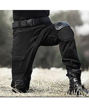 JOYASUS Tactical Pants - XL Black BDU Paintball & Airsoft Pants with Knee Pads | Multi-Pocket Duty Pants for Men - Buy Online on GoSupps.com