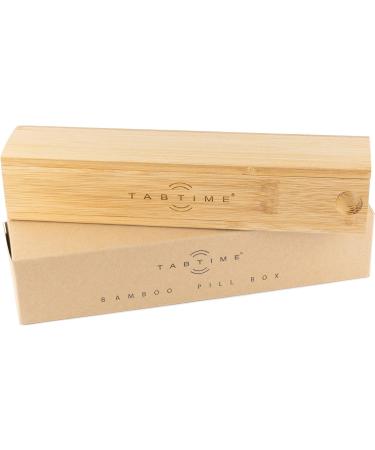 Bamboo Weekly Pill Organizer | 7 Day Tablet & Vitamin Organizer | Sustainable eCommerce Shipping Worldwide - Buy Online on GoSupps.com