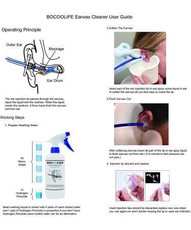 BOCOOLIFE Earwax Removal Kit - Ear Cleaning System with Lighted Curette, Basin, and 30 Tips - Safe and Easy Ear Wax Cleaner for All Ages - Buy Online on GoSupps.com