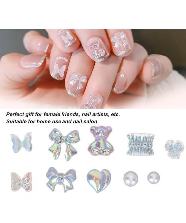 Nail Resin Decoration Bear Nail Art Decor Bear Cute Shiny Delicate Bow Bear Shaped for Nail Ornament Accessories for Home and Nail Salon Nails Bead Charm Gems for Manicure Craft Art - Buy Online on GoSupps.com