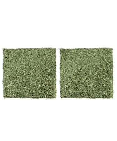 Artificial turf patch artificial turf carpet Pee Patch reptile mat carpet bed linen rabbit mat for terrarium aquarium decoration green 2 pieces
