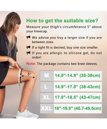 Shop Beister Full Leg Sleeve Knee Braces for Pain Relief | Compression Support for Meniscus Tear ACL & Arthritis - Black Medium Pair - Buy Online on GoSupps.com