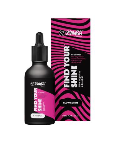 ZUMBA Glow Serum for Face - Vitamin B3/E + Hyaluronic Acid - Hydrating Face Serum & Skin Brightening Serum - Non-Comedogenic Post-Workout Natural Glow Serum - Face Serum for Glowing Skin 1.7 Fl Oz
