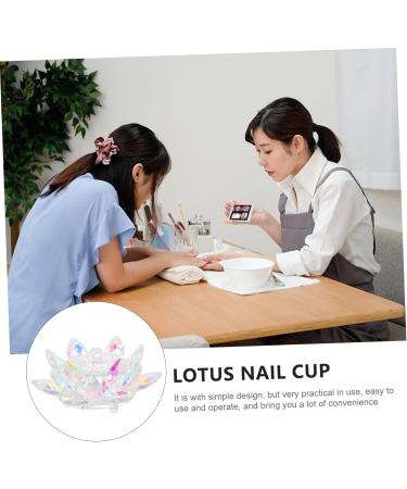 minkissy Nail Art Crystal Cup Mini Nail Polish Glass Crystal Cup with Lid Nail Gel Show Rack with Cover Acrylic Powder Dappen Dish Nail Art Display Board Nail Cup Crystal Liquid Mixing Bowl - Buy Online on GoSupps.com